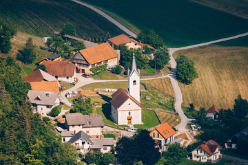 Slovenian Countryside, Church in Polhov Gradec - 777274181