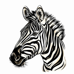 Fototapeta na wymiar vector zebra on white background .Generative AI