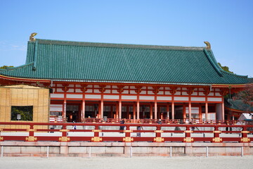 Fototapeta na wymiar 日本の京都　有名な平安神宮