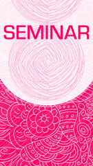 Seminar Pink Doodle Design Element Texture Background Vertical Text 
