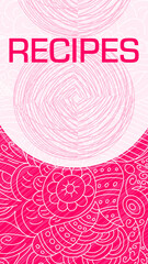Recipes Pink Doodle Design Element Texture Background Vertical Text 