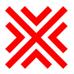 Obraz premium red and white cross symbol
