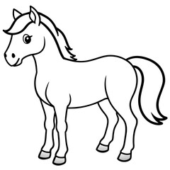 cartoon horse beautiful