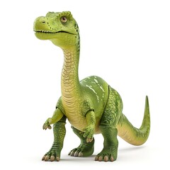 Fototapeta premium A 3D toy cute dinosaur isolated on white background ai generative