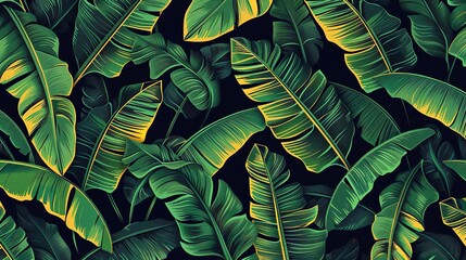 A backdrop with green color of leaves oil art illustration on a clean backdrop a natural background illustration, Generative AI.