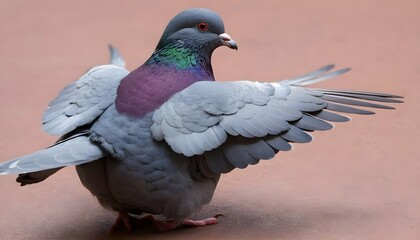 A-Pigeon-With-Its-Wings-Tucked-Tightly-Against-Its-