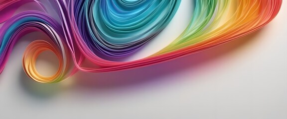 Rainbow color art widescreen web abstract backgrounds, AI generated