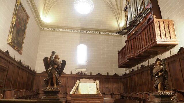 BOLEA HUESCA ARAGON SPAIN. Gothic collegiate church. Church The collegiate church of Santa Mar&iacute;a la Mayor in the town of Bolea, province of Aragon, Spain. bolea cherries