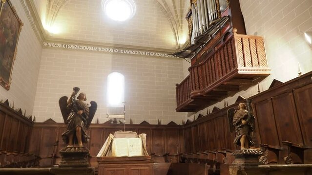BOLEA HUESCA ARAGON SPAIN. Gothic collegiate church. Church The collegiate church of Santa Mar&iacute;a la Mayor in the town of Bolea, province of Aragon, Spain. bolea cherries
