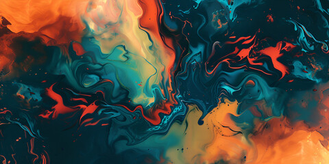 Color Burst, floating canvas of smokey vibrant colors 

 - obrazy, fototapety, plakaty