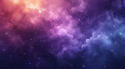 A purple and blue nebula with stars in the background, AI