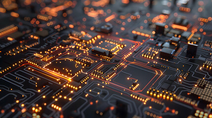 Semiconductor circuit close-up