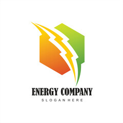 eco energy modern logo design template