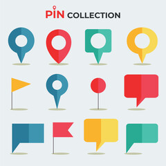 Set of Location pin icons. Modern map markers. Location mark icons. Map Marker Illustration. Destination Symbol. Pointer. Vector illustration