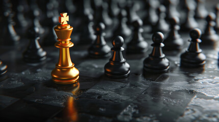 Leadership and success chess concept background, different thinking, teamwork and business strategy
