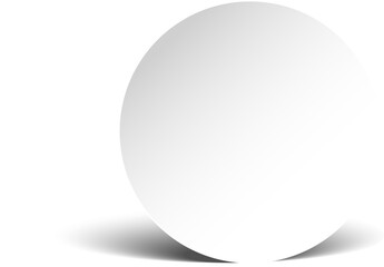 White paper round shadow