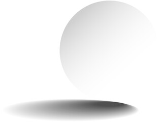 White paper round shadow