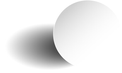 White paper round shadow
