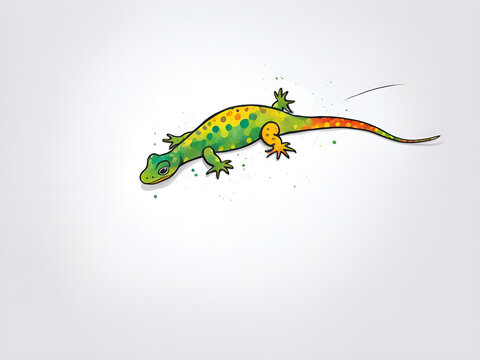 Painting renderings of colorful reptiles, lizards, and chameleons, as well as illustrations and picture books

