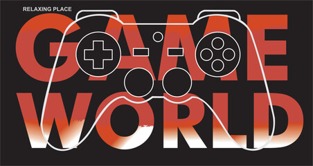 game world t shirt design vector, Varsity T shirt Designs, Slogan T shirt Design 