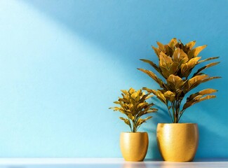 3d Rendering Illustration of decorative plants with empty space for text. Home deco concept.