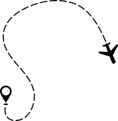 Airplane flight route