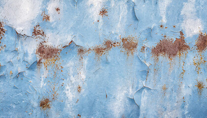 Abstract background of old rusty wall with scraps of blue paint - Powered by Adobe