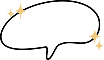 speech bubble balloon icon sticker memo keyword planner text box banner, flat png transparent element design
