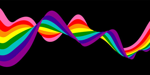 abstract background with rainbow wave design