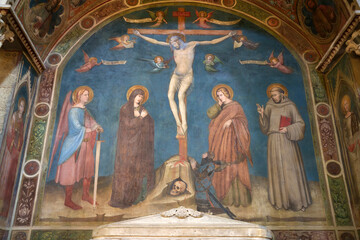 Historic buildings of Arezzo, Tuscany, Italy: cathedral interior