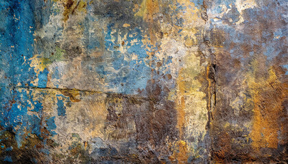 grunge metallic surface with rusty patterns, showcasing a weathered and textured abstract background in various colors for a vintage aesthetic.