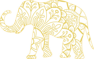 Fototapeta na wymiar This is simple and vect5or Elephant Mandala Background and This background is editable.