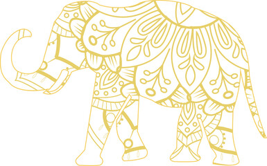 This is simple and vect5or Elephant Mandala Background and This background is editable.