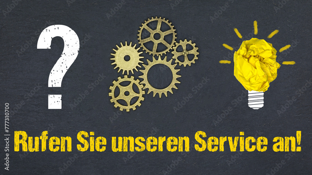 Poster Rufen Sie unseren Service an!	
