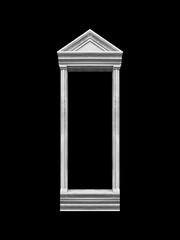 Details, elements of buildings classical architecture. Isolated on a black. Templates for art, design. - 777310743