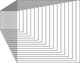 Square line dynamic shape. Geometric design elements