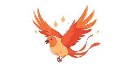 Bird flying icon decorative vector image illustrati