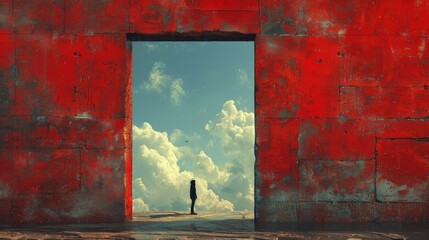 Whimsical yet poignant surreal backdrop offering a window into the inner world of depression.