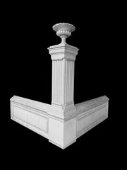 Details, elements of buildings classical architecture. Isolated on a black. Templates for art, design. - 777313999