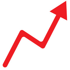 Red 3d arrow going down stock icon on white background. Bankruptcy, financial market crash icon for your web site design, logo, app, UI. graph chart downtrend symbol. chart going down sign. Vector 