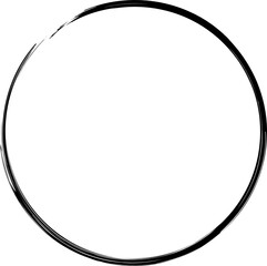 Circle drawn with brush. Design elements