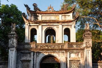 Main gate of Temple of Literature in Hanoi, Vietnam - 777315752