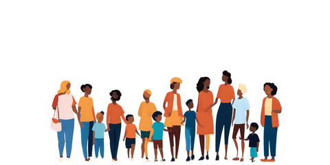 Diversity illustration with people of different race