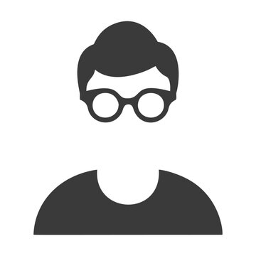 Icon of a person with glasses