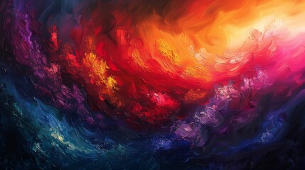 Ethereal dreamscape rendered in a whirlwind of vibrant and expressive oil paints.