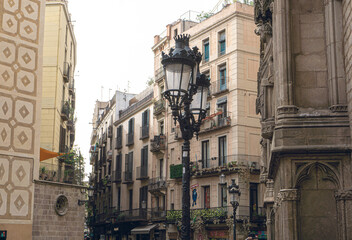 Fototapeta na wymiar Altstadt Barri Gotic in Barcelona, Katalonien