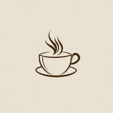 Unveil the artistic design of the Begin coffee brand logo. AI generative.