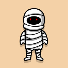 cute mummy cartoon vector ill...