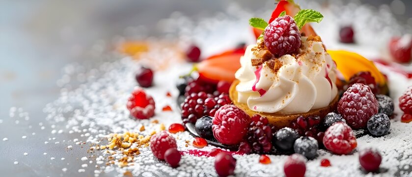 A Vibrant and Tempting Gourmet Dessert Showcasing the Delights of Street Food Community Cuisine