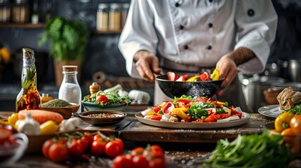 Gourmet Culinary on a Chef s Table Deliciously Inviting Meal and Shared Dining Experience